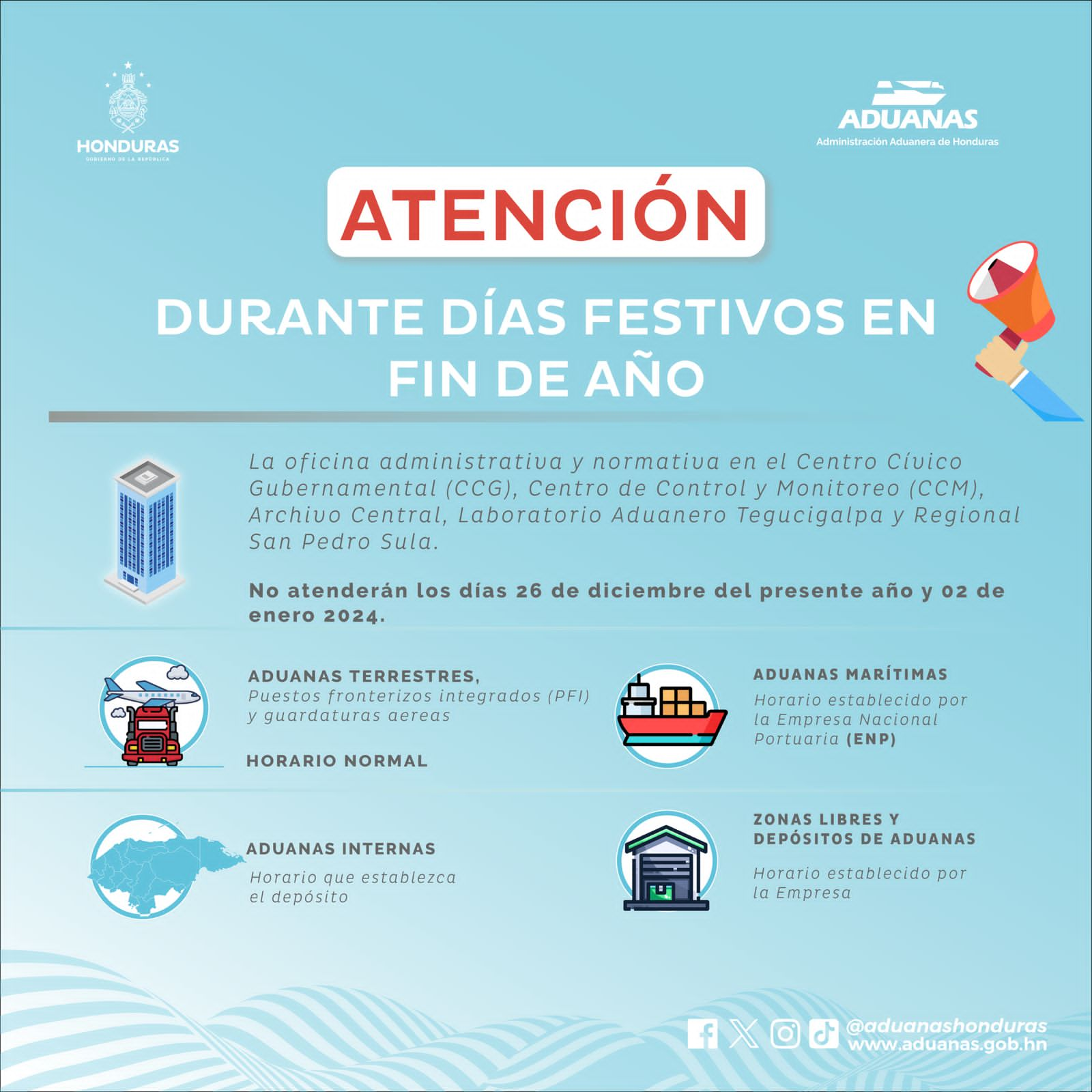 Aduanas Honduras Garantiza La Atención Con Normalidad Durante Las Festividades De Navidad Y Año 3329